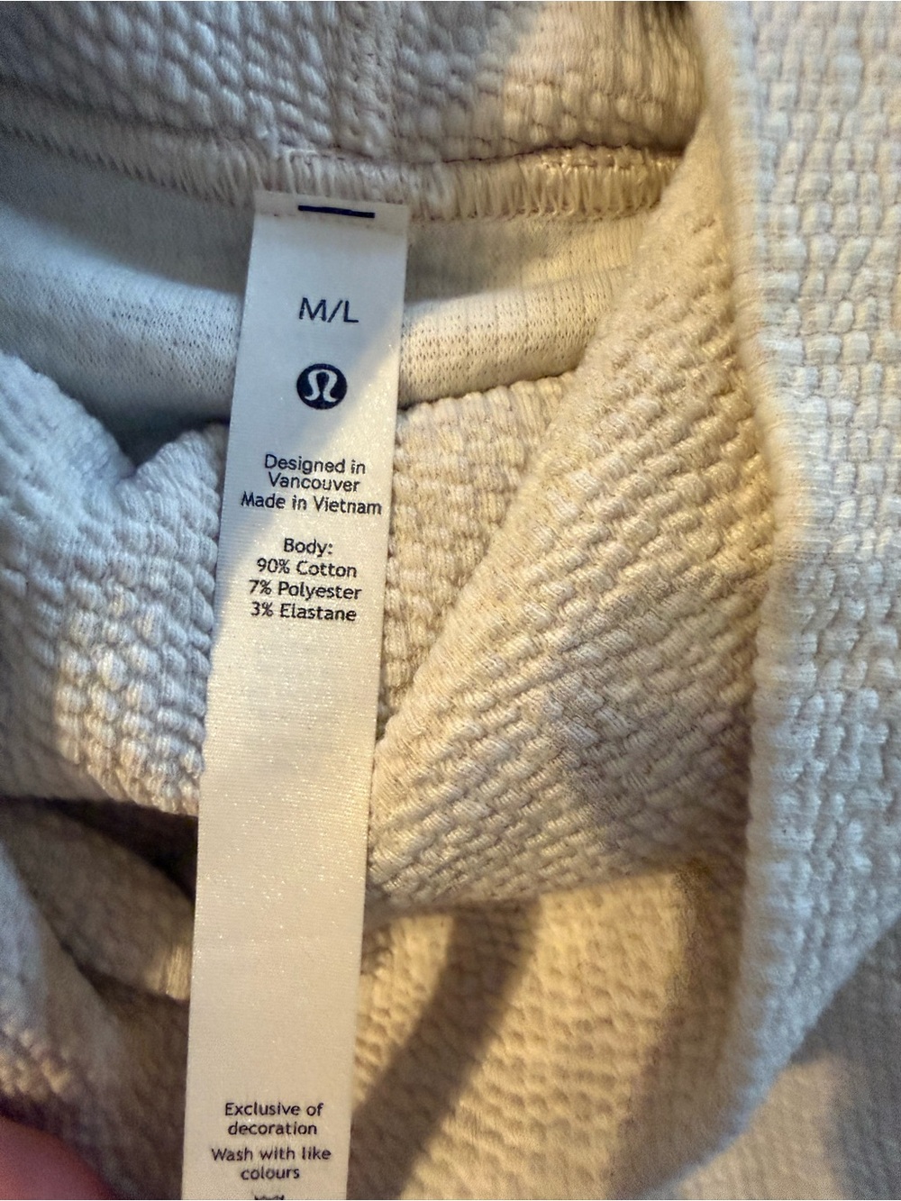 lululemon athletica Cream Funnelneck Cropped Sweater - Picture 3 of 4